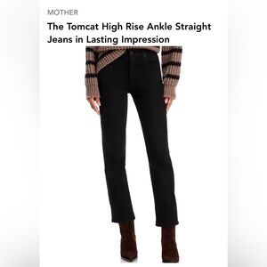 NWT MOTHER Denim The Tomcat High Rise Ankle Straight Jeans in Lasting Impression